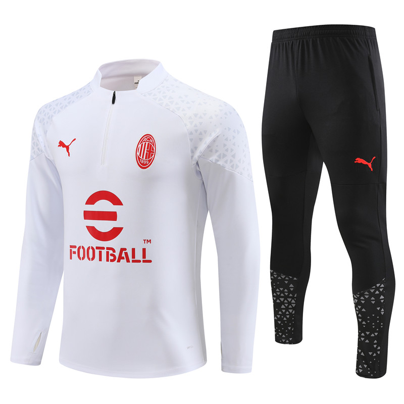 AC Milan 23-24 Kids Long Sleeve Training Set White